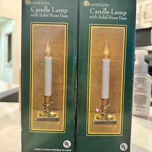 Vintage Traditions Electric Candle Lamp With Solid Brass Base